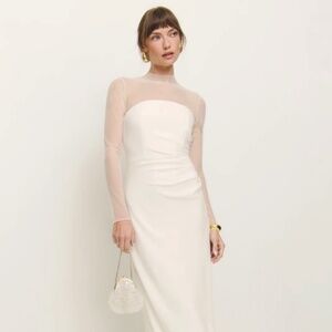 Reformation White and Cream Wedding Dress